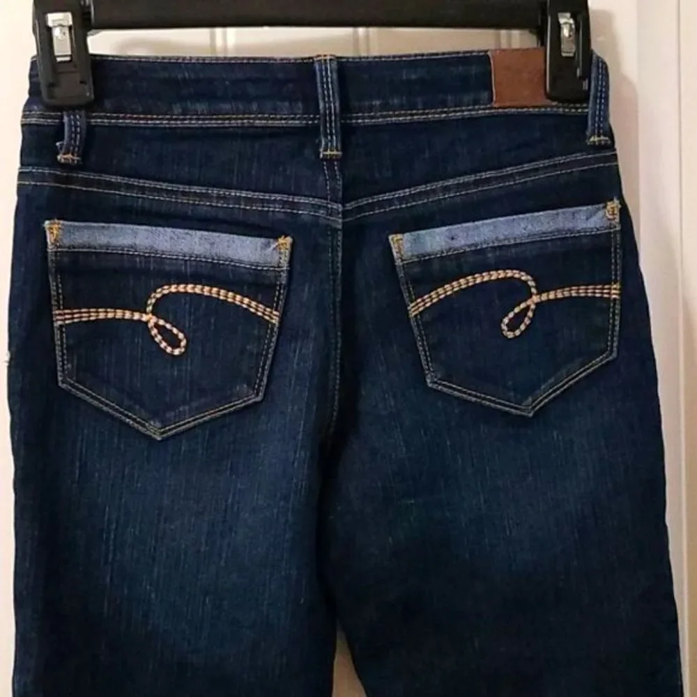 Justice Girls Crop Jeans Size 10 Blue Stretch Denim Ankle Pants School Everyday
